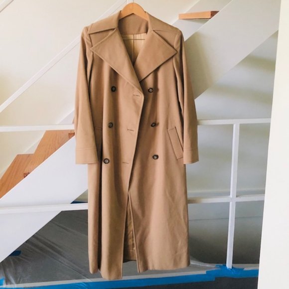 L100% Italian Cashmere Camel Long Coat - Picture 3 of 13